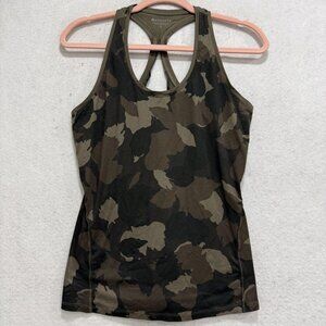 Athleta Tank Top Womens Small Green Camo Racerback Athletic Workout Shirt Gym